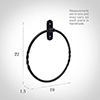 Pembroke Towel Ring in Matt Black