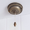 Ceiling Switch and Cover in Antiqued Brass