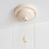 Ceiling Switch and Cover in Plain Ivory
