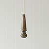 Reeded Light Pull in Antiqued Brass