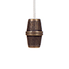 Reeded Light Pull Set in Antiqued Brass