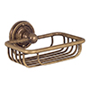 Bletchley Soap Basket in Lacquered Antiqued Brass