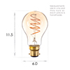 BC LED Soft Coil Vintage GLS Bulb