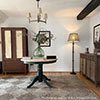 Elmwood 3 Arm Pendant Light In Antiqued Brass