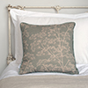 Cushion Cover in Duck Egg Cow Parsley, Contrasting Piping