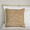 45cm Contrast Piped Cushion Cover in Gold Cow Parsley