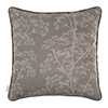 Cushion Cover in Soft Grey Cow Parsley Contrast Piping