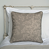 Cushion Cover in Soft Grey Cow Parsley Contrast Piping