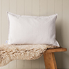 60cm Oxford Rectangular Cushion Cover in Soft Grey Waterford Linen