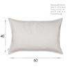 60cm Oxford Rectangular Cushion Cover in Soft Grey Waterford Linen