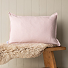 60cm Oxford Rectangular Cushion Cover in Vintage Pink Waterford Linen