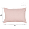 60cm Oxford Rectangular Cushion Cover in Vintage Pink Waterford Linen