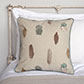 Cushion Cover in Stone Featherdown Contrast Piping 