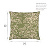50cm Knife Edge Cushion Cover in Hedge Green Cow Parsley 