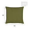 50cm Knife Edge Cushion Cover in Forest Green Hunstanton Velvet