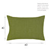 60cm Oxford Rectangular Cushion Cover in Green Waterford Linen
