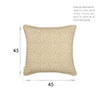 45cm Piped Cushion Cover in Gold Spring Leaf