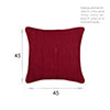 45cm Piped Cushion Cover in Deep Red Waterford Linen