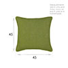 45cm Piped Cushion Cover in Green Waterford Linen