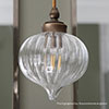 Ava Bathroom Pendant Light in Antiqued Brass
