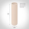 28mm dia x 100mm Ivory Candle Tube