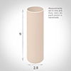28mm dia x 90mm Ivory Candle Tube