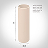 28mm dia x 90mm Ivory Candle Tube