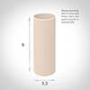 32mm dia x 81mm Ivory Candle Tube for English plastic fittings