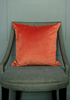 Hunstanton Velvet Cushion Cover in Burnt Orange (50cm x 50cm)