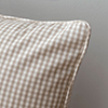 Longford Gingham Cushion Cover in Natural
