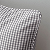 Longford Gingham Cushion Cover in Stone Grey