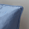 Plain Silk Cushion Cover in Slate Blue