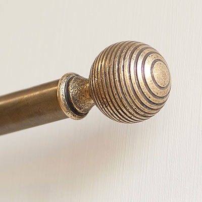 25mm Brass Reeded Ball Finial 