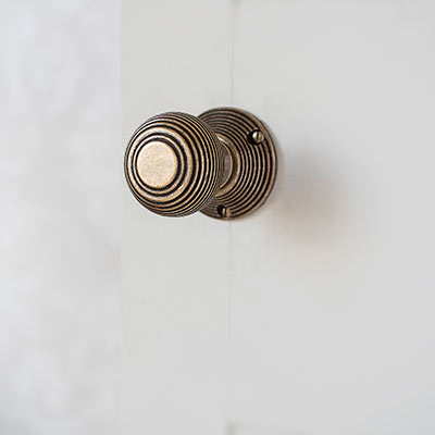 Reeded Door Knob, Reeded Plate