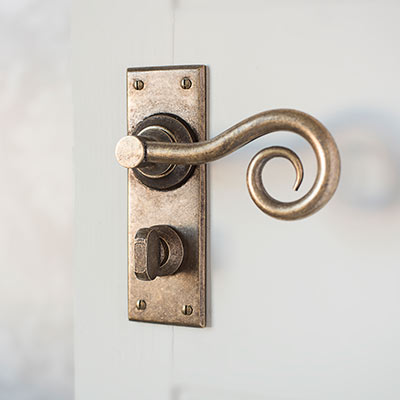 Curled Handle, Bristol Privacy Plate