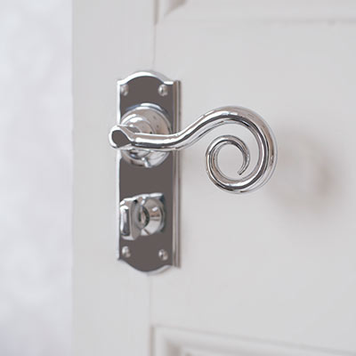 Curled Handle, Nowton Privacy Plate