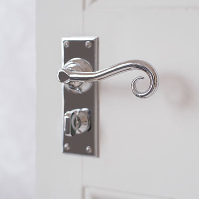 Scrolled Handle, Ripley Privacy Plate