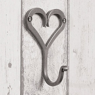 Forged Heart Bathroom Hook