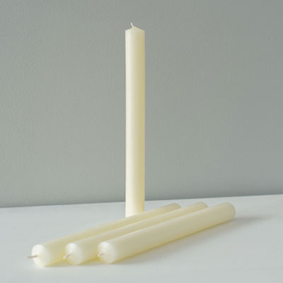 Set of 4 Beeswax Dinner Candles