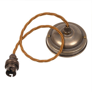 Antiqued Brass Fordham Rose 50cm Bronze Cable