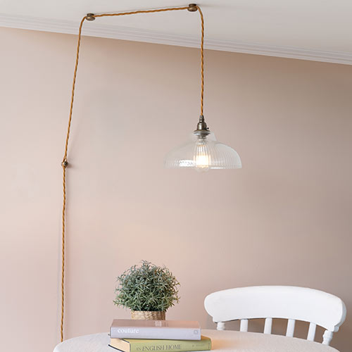 Langley Fine Fluted Plug-in Pendant