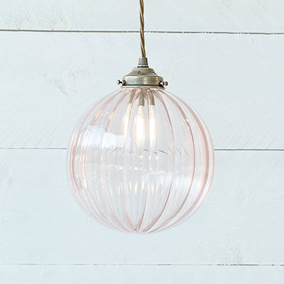 Fulbourn Dusky Pink Pendant 
