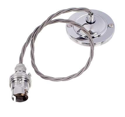 Nickel Rose 50cm Braided Cable
