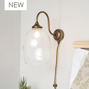 Clifton Fine Fluted Plug-in Wall Light