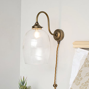 Clifton Fine Fluted Plug-in Wall Light