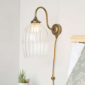 Clifton Fluted Plug-in Wall Light