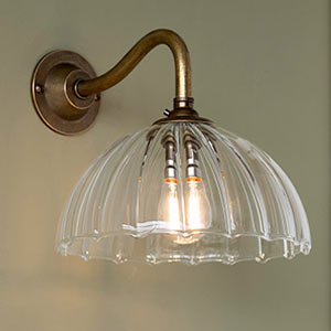 Emelia Fluted Wall Light with Carrick Arm