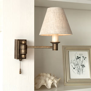 Hanson Library Wall Light with pull cord