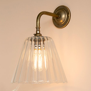 Ashley Fluted Wall Light with Brooke Arm