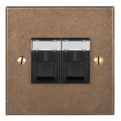 Combined BT Master/RJ45 Socket Bevelled Plate